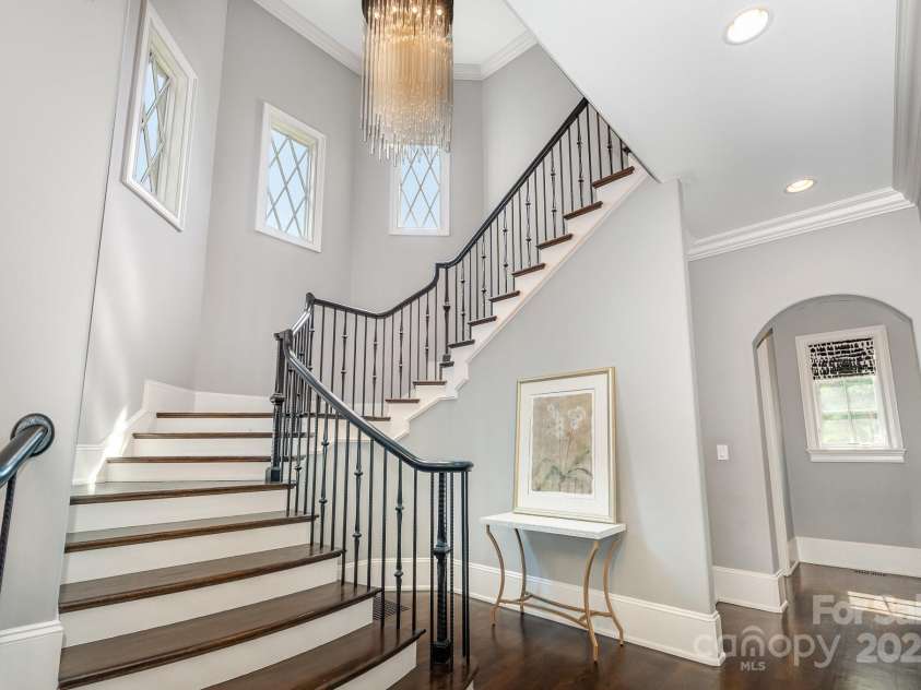 15603 June Washam Road, Davidson, NC 28036.  MLS# CAR4273381, YatesRealty ID 28502. Foyer with Stunning Staircase
