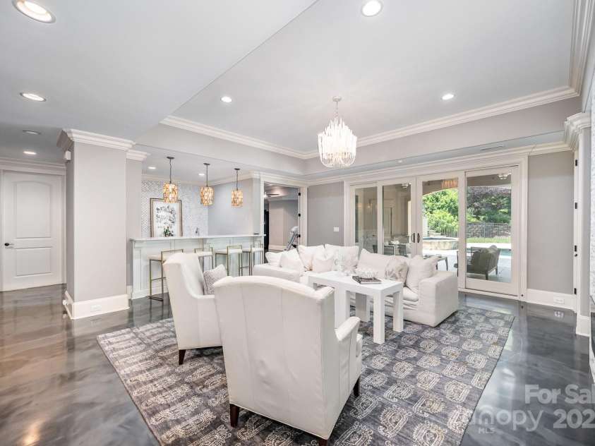 15603 June Washam Road, Davidson, NC 28036.  MLS# CAR4273381, YatesRealty ID 28502. Lower Level Entertaining 