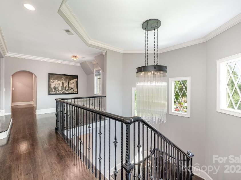 15603 June Washam Road, Davidson, NC 28036.  MLS# CAR4273381, YatesRealty ID 28502. Upper Foyer and Stairs