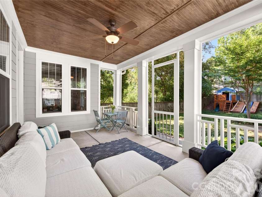 1624 Brook Road, Charlotte, NC 28205.  MLS# CAR4377757, YatesRealty ID 28509. Great view of the backyard