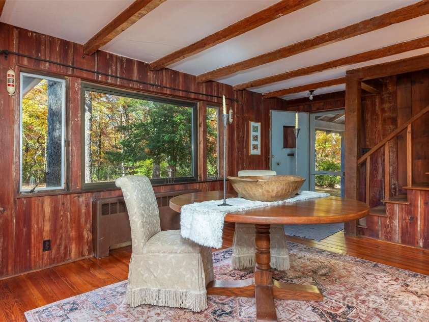 102 Weaver Mill Road, Columbus, NC 28722.  MLS# CAR4211548, YatesRealty ID 2852. A second dining space for larger gatherings