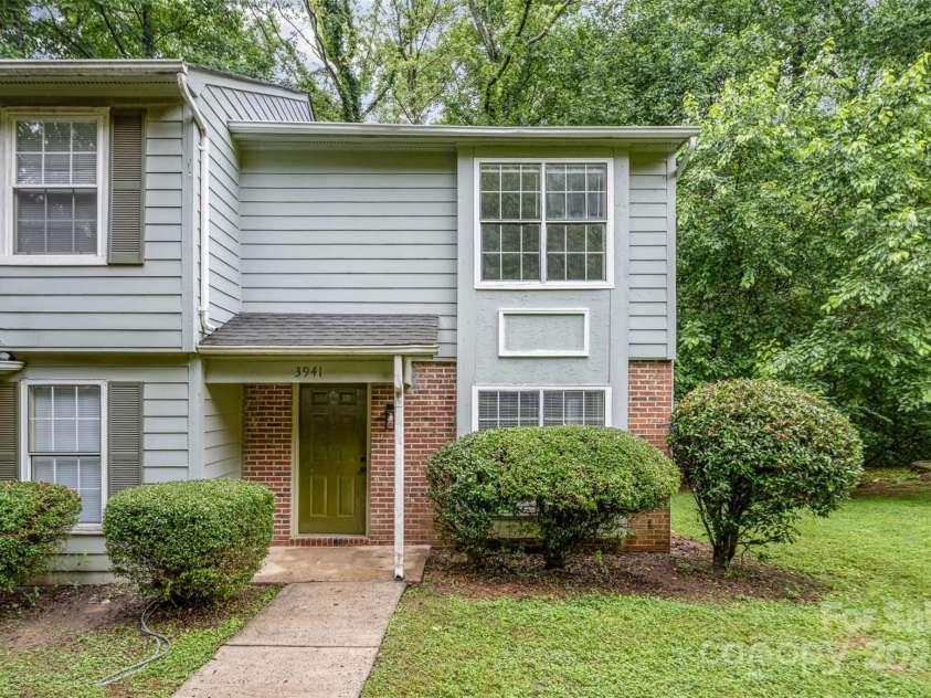 3941 Briarhill Drive, Charlotte, NC 28215.  MLS# CAR4268611, YatesRealty ID 28520. Front of the house (rare end unit)