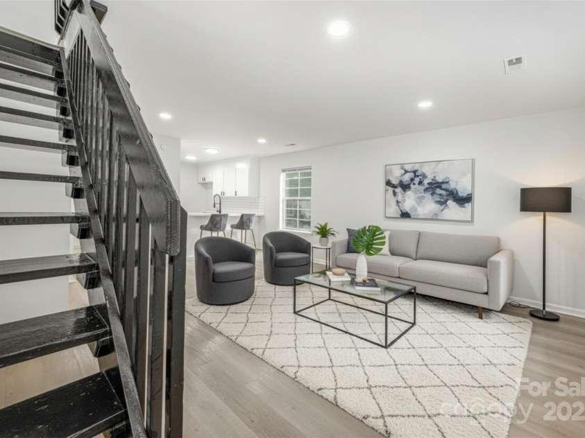 3941 Briarhill Drive, Charlotte, NC 28215.  MLS# CAR4268611, YatesRealty ID 28520. Virtually Staged Living Room