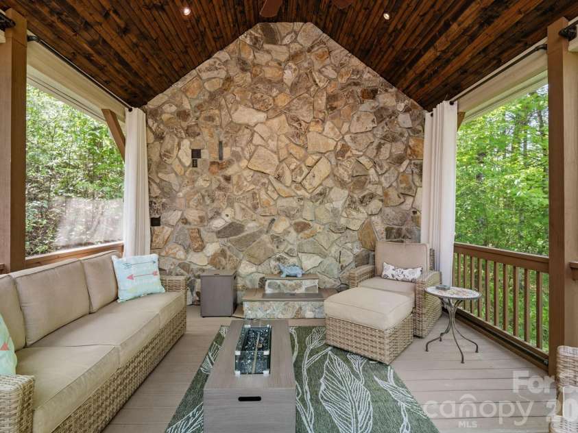 280 Bear River Lodge Trail, Marshall, NC 28753.  MLS# CAR4370579, YatesRealty ID 28530. Vaulted Ceiling and Electricity/Hot Tub Hook Up Installed