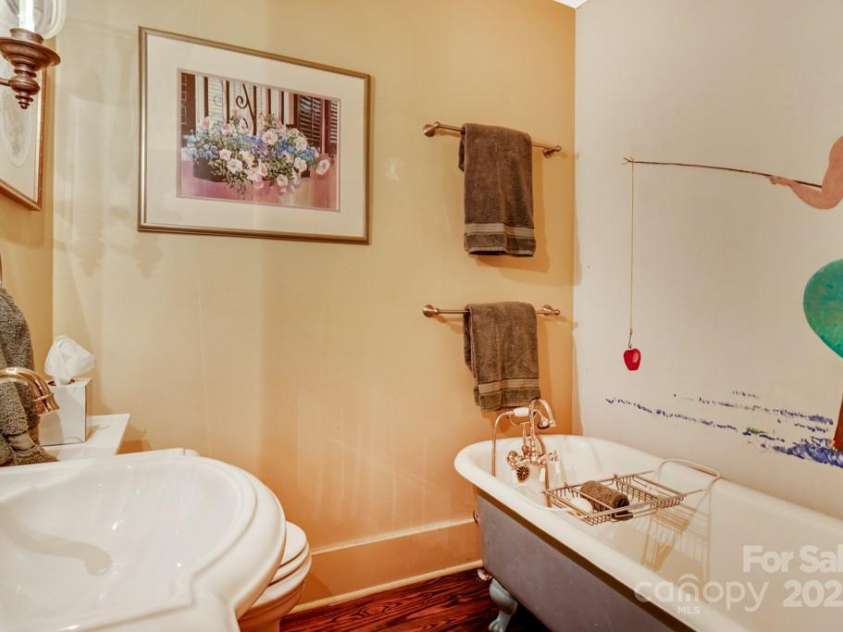 75 Charles Street, Saluda, NC 28773.  MLS# CAR4280162, YatesRealty ID 28531. 1st floor full bathroom