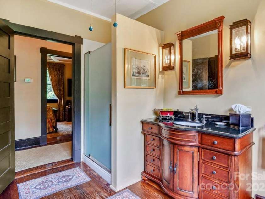 75 Charles Street, Saluda, NC 28773.  MLS# CAR4280162, YatesRealty ID 28531. Large room converted to bathroom