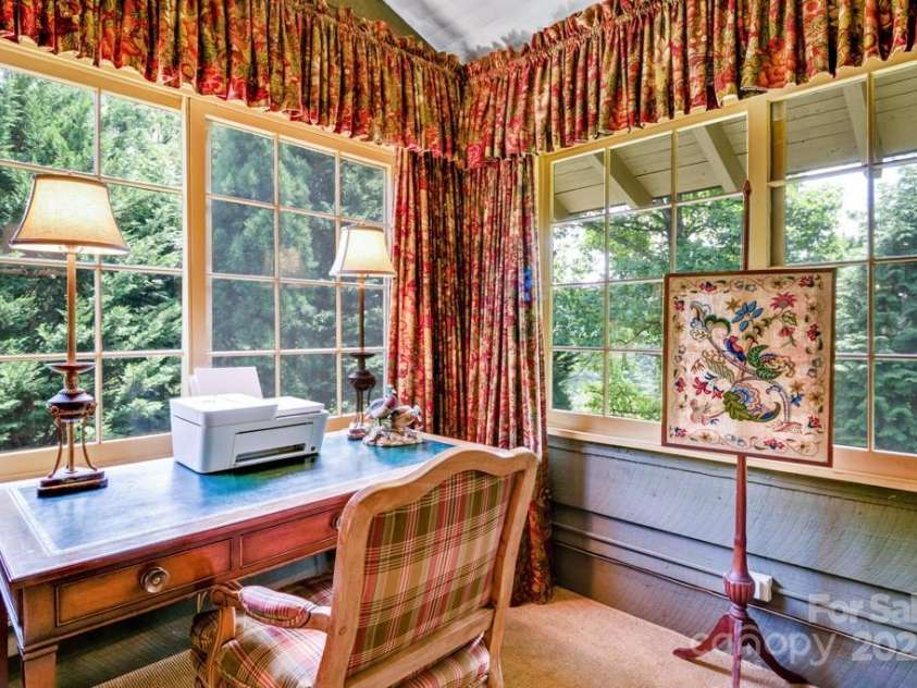75 Charles Street, Saluda, NC 28773.  MLS# CAR4280162, YatesRealty ID 28531. Office/ Bedroom 4/ sleeper porch
