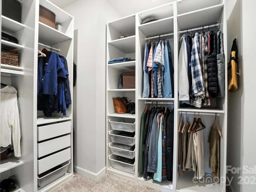 3140 Seville Street, Charlotte, NC 28214.  MLS# CAR4285079, YatesRealty ID 28543. Expansive walk-in closet with custom organization