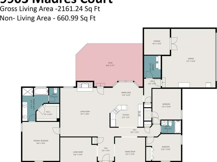 9903 Madres Court, Concord, NC 28027.  MLS# CAR4380486, YatesRealty ID 28544. 