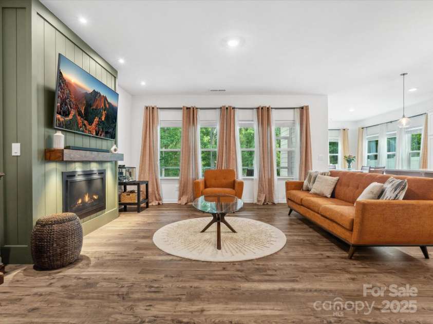 168 Aspire Circle, Wingate, NC 28174.  MLS# CAR4247814, YatesRealty ID 28545. Living Room with Fireplace
