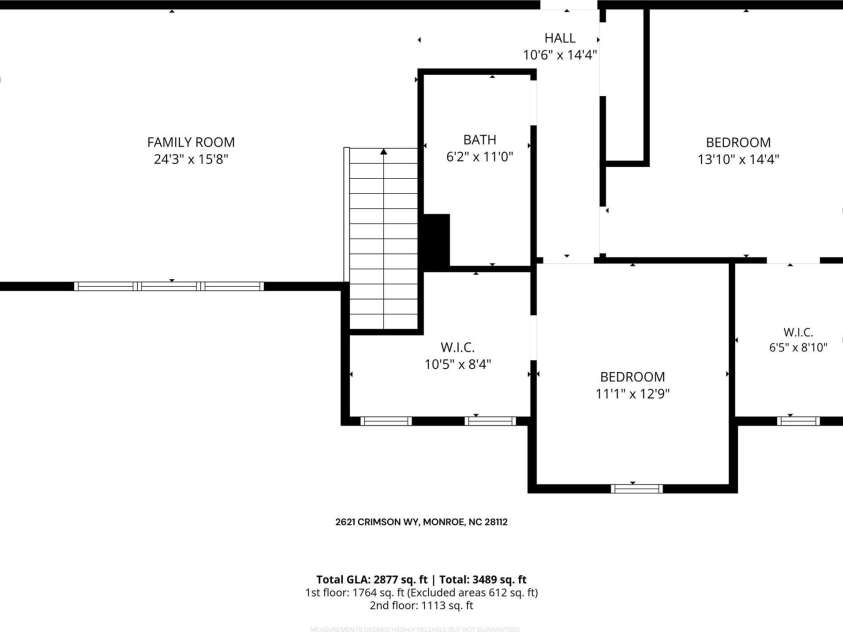 2621 Crimson Way, Monroe, NC 28112.  MLS# CAR4419695, YatesRealty ID 28547. 