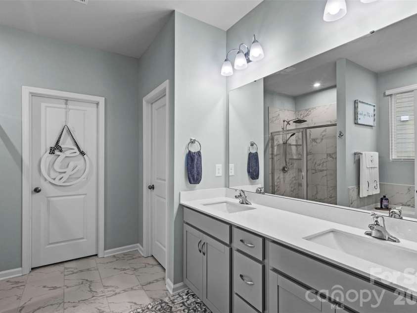 2621 Crimson Way, Monroe, NC 28112.  MLS# CAR4419695, YatesRealty ID 28547. Primary bathroom