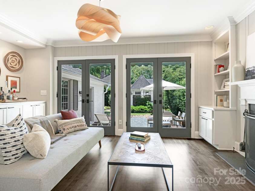 2226 Beverly Drive, Charlotte, NC 28207.  MLS# CAR4284232, YatesRealty ID 28551. Den with patio access