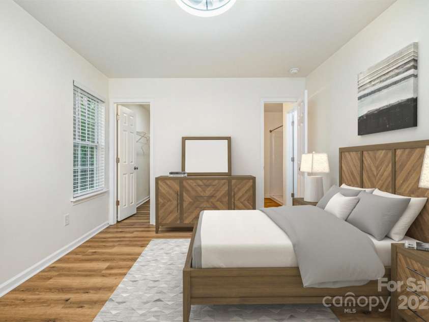 248 Pangle Drive, Charlotte, NC 28217.  MLS# CAR4281610, YatesRealty ID 28559. Primary bedroom virtually staged