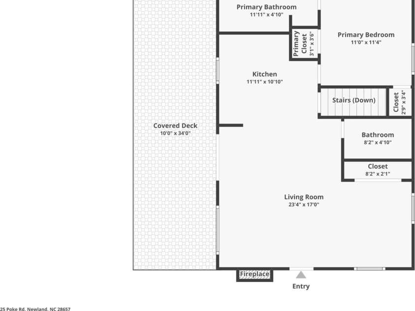 25 Poke Road, Newland, NC 28657.  MLS# CAR4350081, YatesRealty ID 2856. 