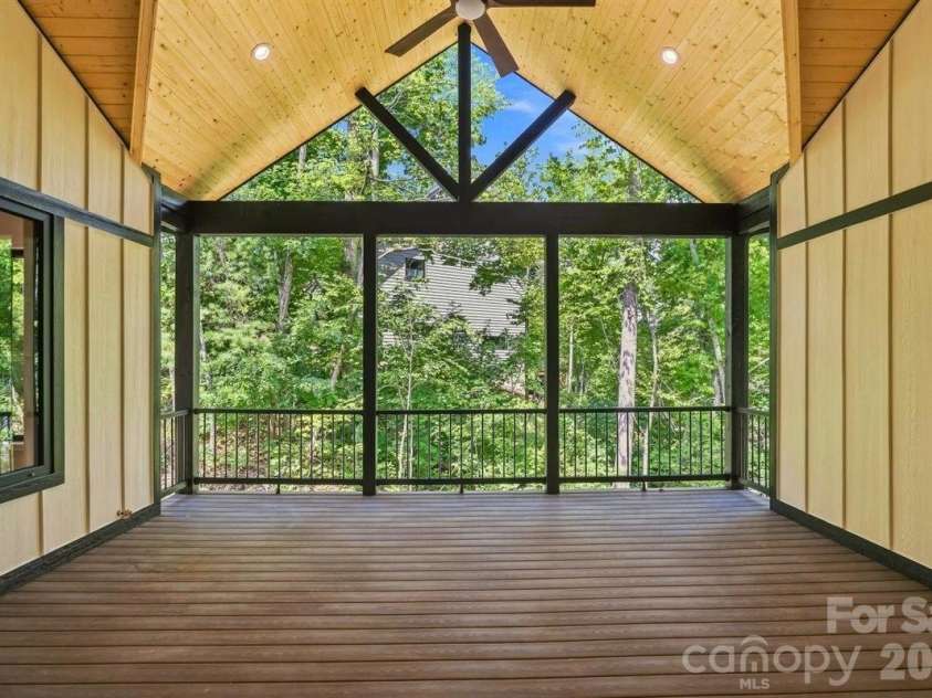 69 Village Pointe Lane, Asheville, NC 28803.  MLS# CAR4387034, YatesRealty ID 28561. Covered Back Deck