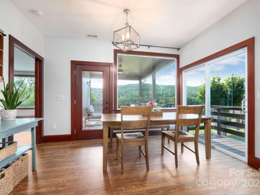 358 Onteora Boulevard, Asheville, NC 28803.  MLS# CAR4278703, YatesRealty ID 28562. Kitchen and Dining Area with Incredible Views