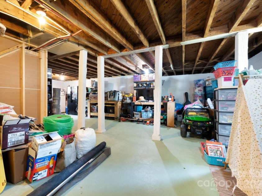 358 Onteora Boulevard, Asheville, NC 28803.  MLS# CAR4278703, YatesRealty ID 28562. Spacious Storage Space in Basement