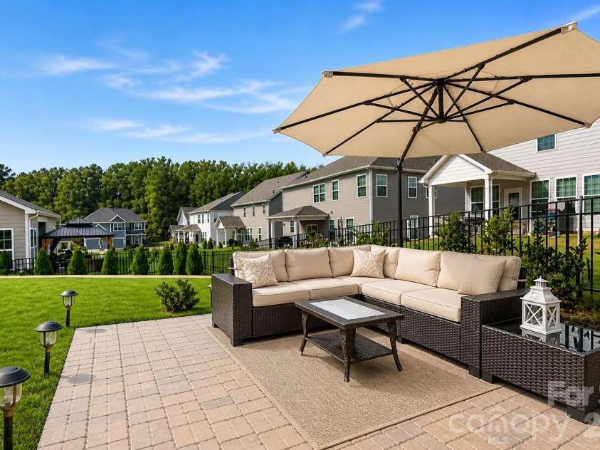 8119 Warford Little Road, Denver, NC 28037.  MLS# CAR4376996, YatesRealty ID 28570. BACKYARD LOUNGE AREA  (furniture has been removed)