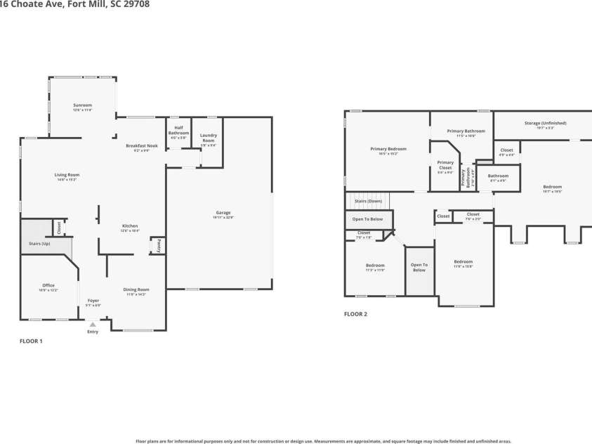 216 Choate Avenue, Fort Mill, SC 29708.  MLS# CAR4380669, YatesRealty ID 28588. Floor plan