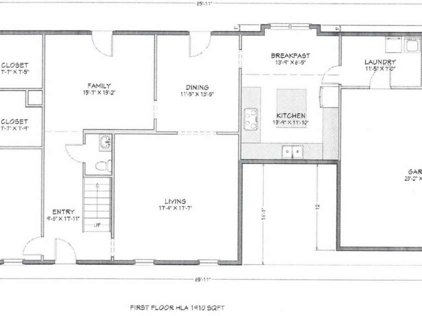 151 Oak Point Drive, Cherryville, NC 28021.  MLS# CAR4135718, YatesRealty ID 2860. First Floor HLA 1910 SQFT