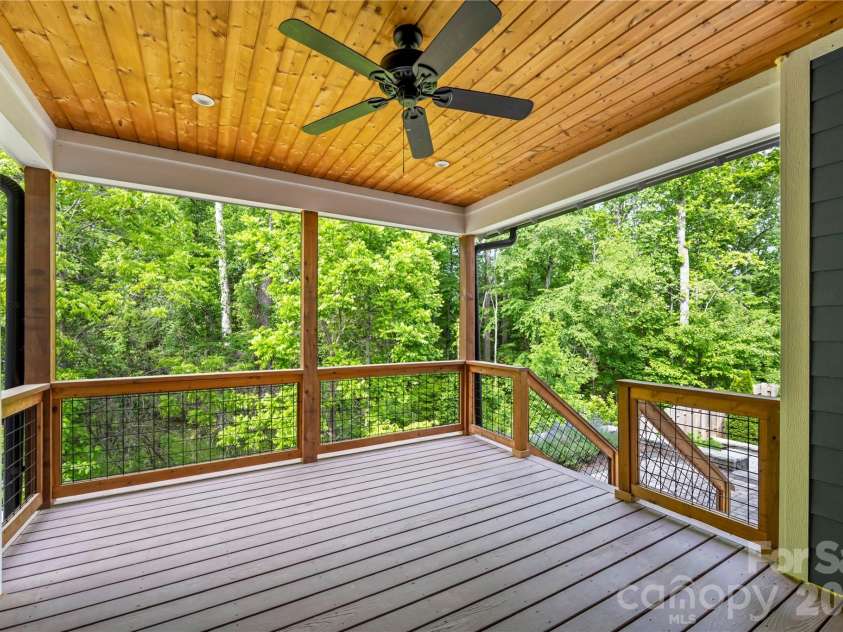 67 Starwood Valley Trail, Arden, NC 28704.  MLS# CAR4377338, YatesRealty ID 28608. Covered Back Deck