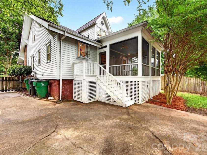 2208 Fifth Street, Charlotte, NC 28204.  MLS# CAR4380576, YatesRealty ID 28616. Rear elevation with extra parking 