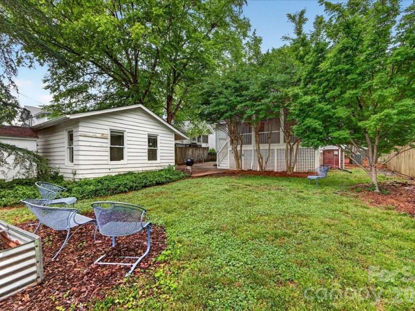 2208 Fifth Street, Charlotte, NC 28204.  MLS# CAR4380576, YatesRealty ID 28616. Rear yard 