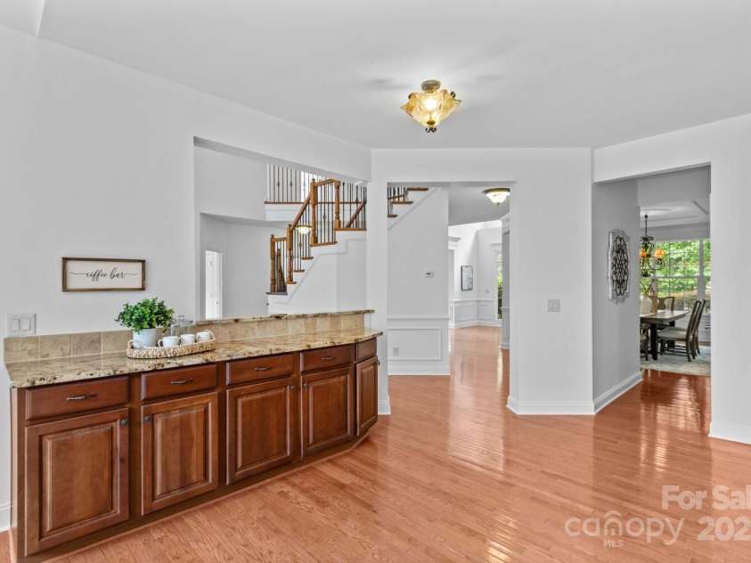 110 Preserve Way, Mooresville, NC 28117.  MLS# CAR4250582, YatesRealty ID 28619. Bar area in between kitchen and great room