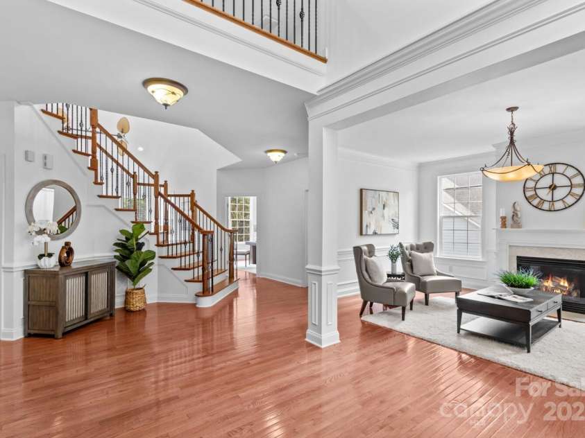 110 Preserve Way, Mooresville, NC 28117.  MLS# CAR4250582, YatesRealty ID 28619. Foyer is open to formal living room and formal dining room.
