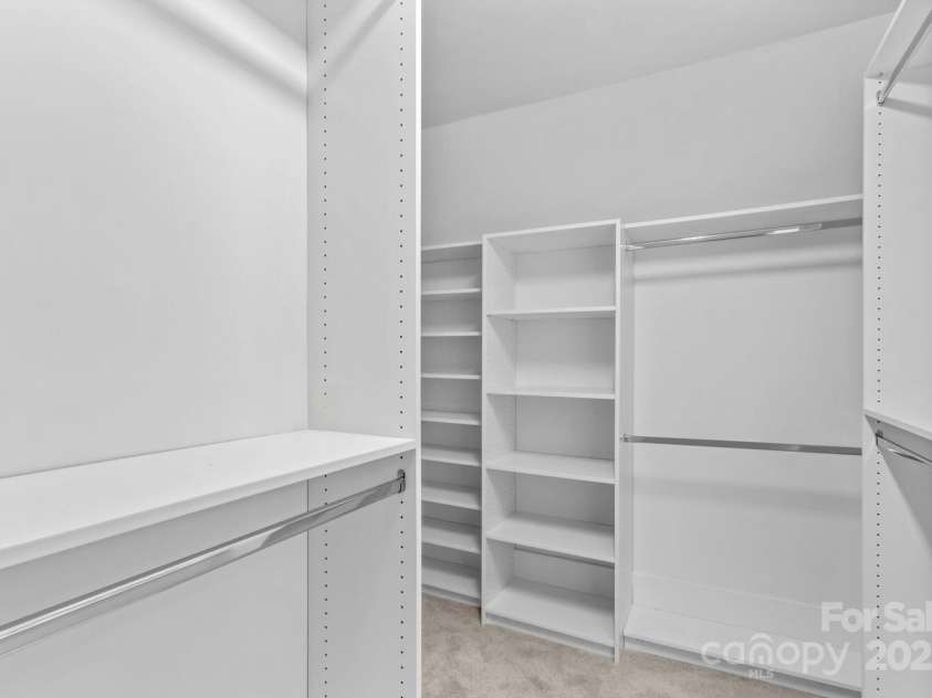 110 Preserve Way, Mooresville, NC 28117.  MLS# CAR4250582, YatesRealty ID 28619. Primary suite also features two walk-in closets with closet systems.
