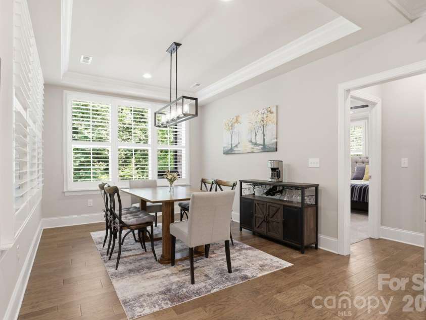 9823 Ardley Park Way, Mint Hill, NC 28227.  MLS# CAR4387355, YatesRealty ID 28629. Dining area overlooking rear yard