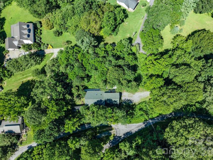 53 Hackberry Lane, Waynesville, NC 28785.  MLS# CAR4284011, YatesRealty ID 2863. Summer Aerial