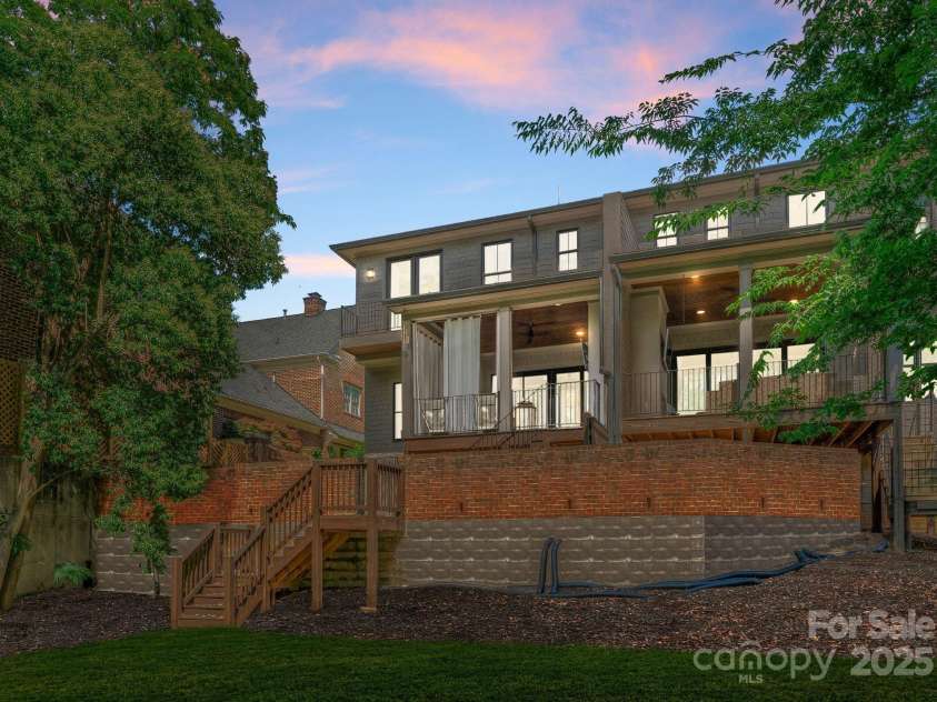 1160 Kings Drive, Charlotte, NC 28207.  MLS# CAR4261290, YatesRealty ID 28630. Rear Exterior