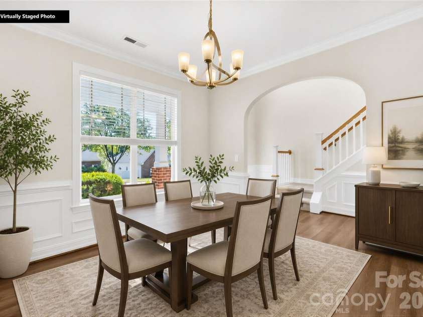 20236 Colony Point Lane, Cornelius, NC 28031.  MLS# CAR4378155, YatesRealty ID 28667. Dining room virtually staged