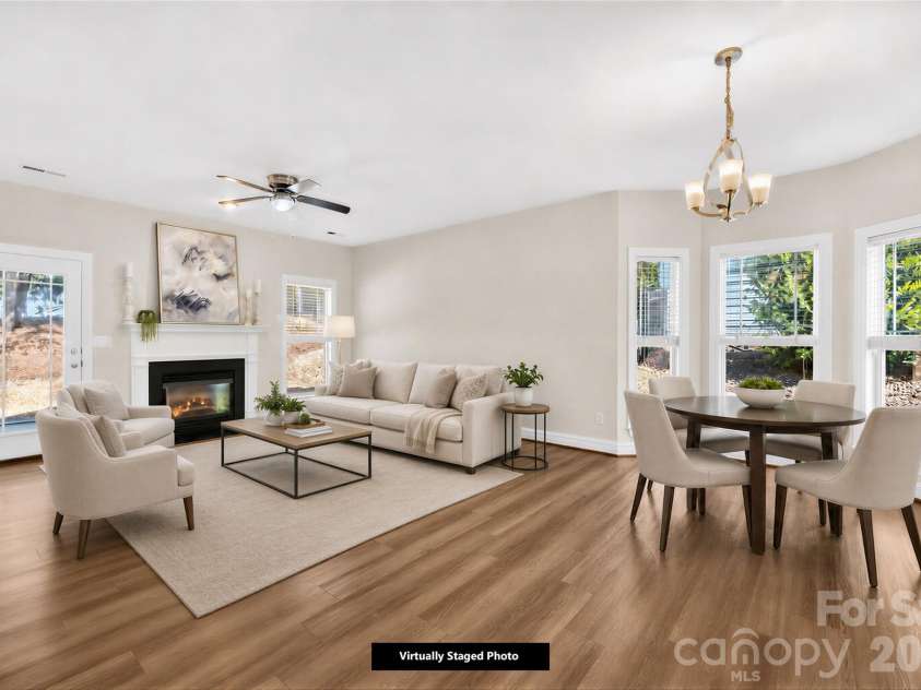 20236 Colony Point Lane, Cornelius, NC 28031.  MLS# CAR4378155, YatesRealty ID 28667. Virtually Staged Family Room