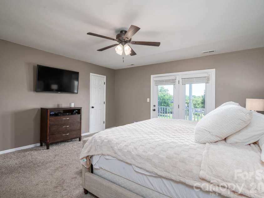 128 Windy Hill Drive, Cherryville, NC 28021.  MLS# CAR4379150, YatesRealty ID 28670. Primary with walkout balcony