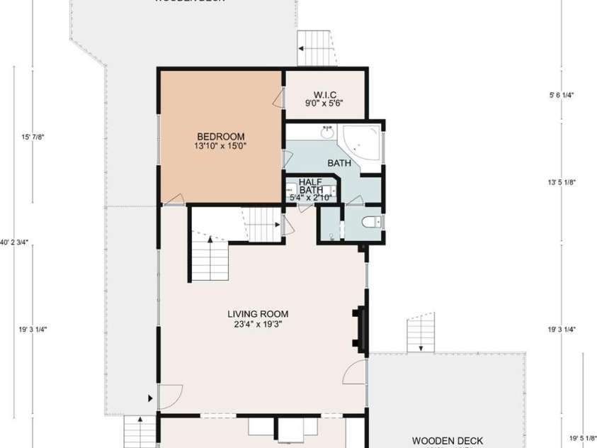 55 Sugar Hill Drive, Weaverville, NC 28787.  MLS# CAR4377617, YatesRealty ID 28681. Main level floor plan.