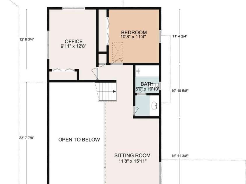 55 Sugar Hill Drive, Weaverville, NC 28787.  MLS# CAR4377617, YatesRealty ID 28681. Upper level floor plan.