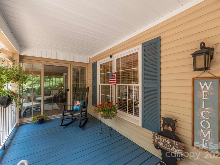 24 Moriah Lane, Asheville, NC 28803.  MLS# CAR4277809, YatesRealty ID 28686. Lovely airy front porch