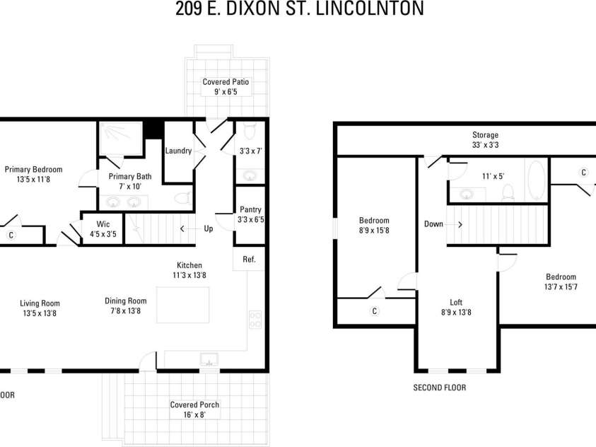 209 East Dixon Street, Lincolnton, NC 28092.  MLS# CAR4390313, YatesRealty ID 28700. 