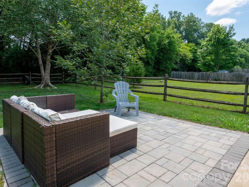 2009 Oakstone Drive, Monroe, NC 28110.  MLS# CAR4389615, YatesRealty ID 28705. Fenced in Backyard