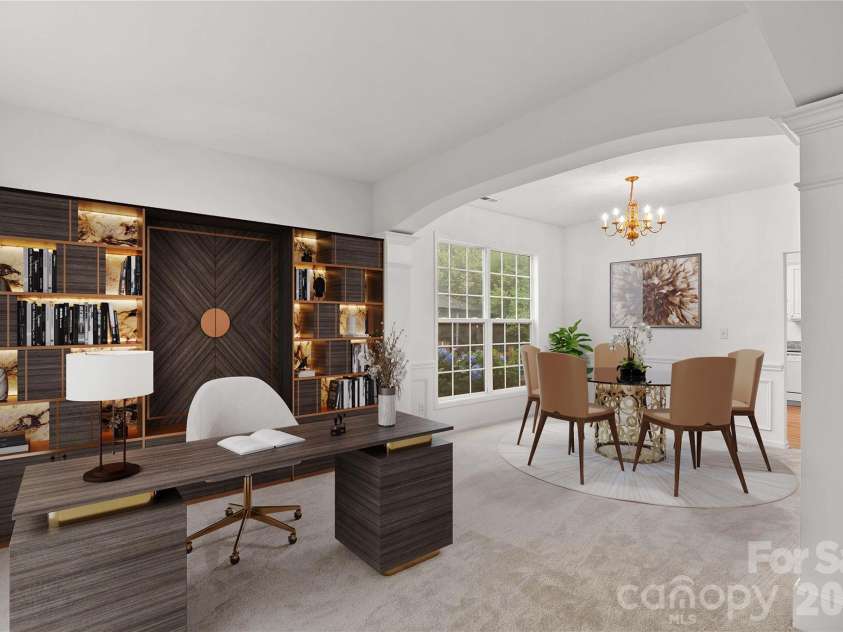 167 Autry Avenue, Mooresville, NC 28117.  MLS# CAR4389429, YatesRealty ID 28713. Virtually staged dining/living