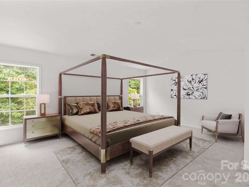 167 Autry Avenue, Mooresville, NC 28117.  MLS# CAR4389429, YatesRealty ID 28713. Virtually staged primary bedroom