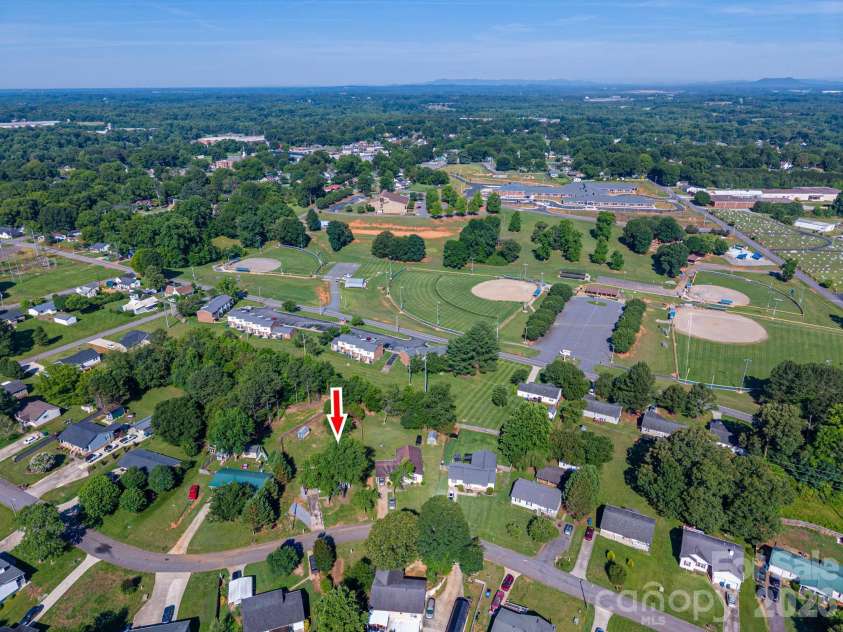 412 Forest Drive, Maiden, NC 28650.  MLS# CAR4389882, YatesRealty ID 28737. Aerial View of Location