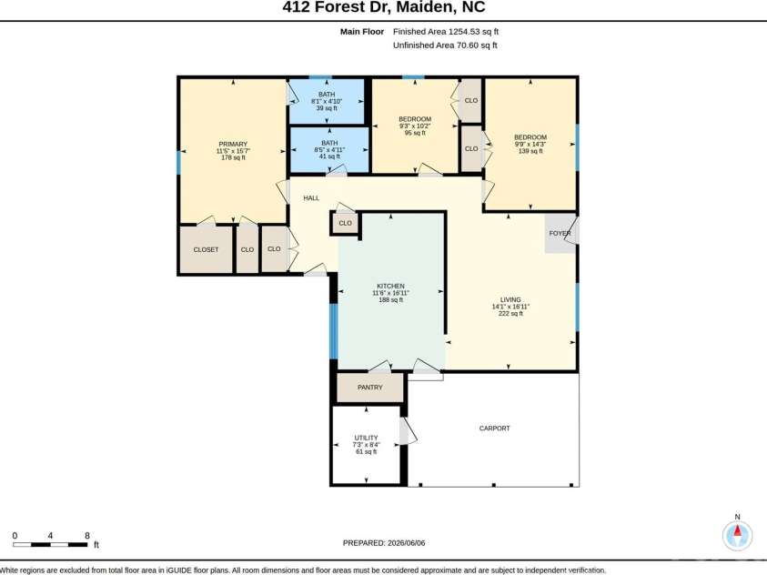 412 Forest Drive, Maiden, NC 28650.  MLS# CAR4389882, YatesRealty ID 28737. Floor Plan