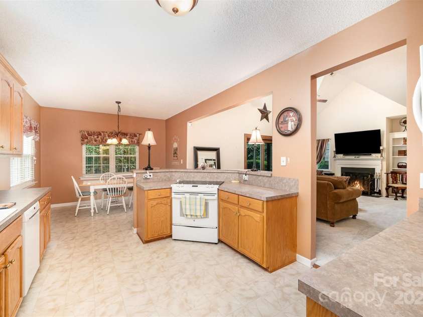 4042 River Falls Drive, Lowell, NC 28098.  MLS# CAR4283716, YatesRealty ID 28755. Virtually enhanced fireplace