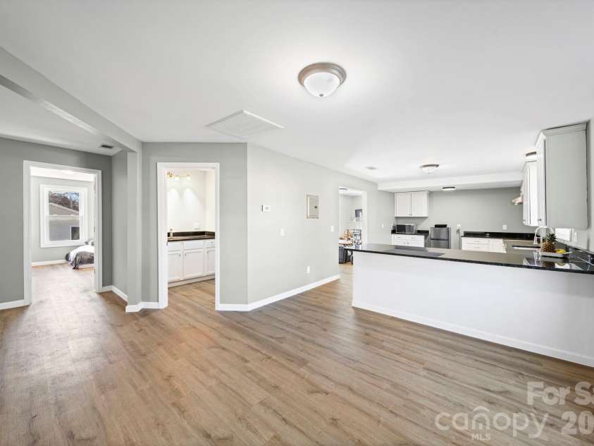 823 Hill Street, Albemarle, NC 28001.  MLS# CAR4331375, YatesRealty ID 2877. Dining Room & Kitchen