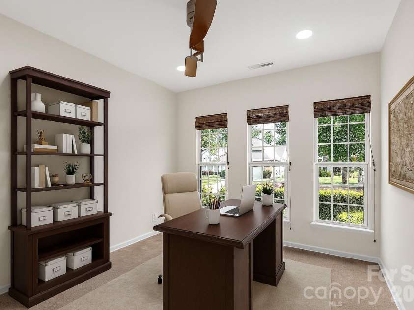 1079 Falling Leaf Street, Indian Land, SC 29707.  MLS# CAR4313558, YatesRealty ID 28772. Virtually staged office/den