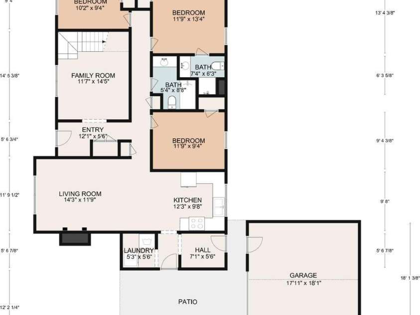 115 Wicklow Drive, Asheville, NC 28806.  MLS# CAR4389269, YatesRealty ID 28797. Main level floor plan.